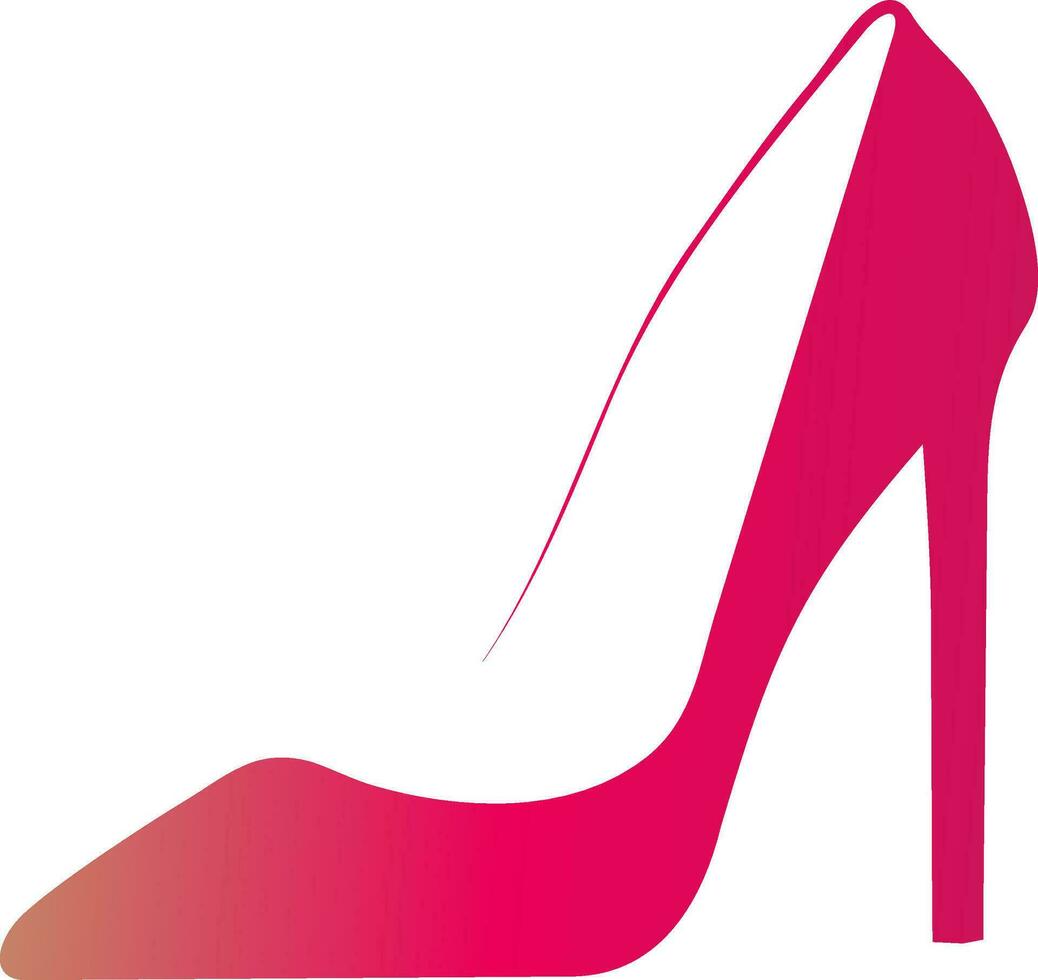 Illustration of a ladies shoe. vector