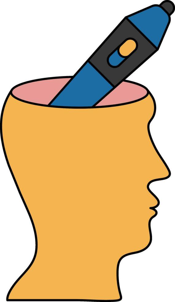 Vector illustration of Creative or Artistic Mind.