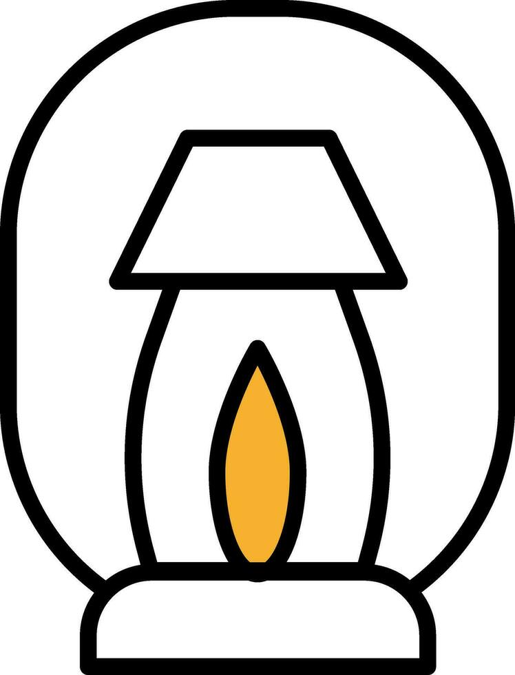 Vector illustration of Lamp Icon in Flat Style.