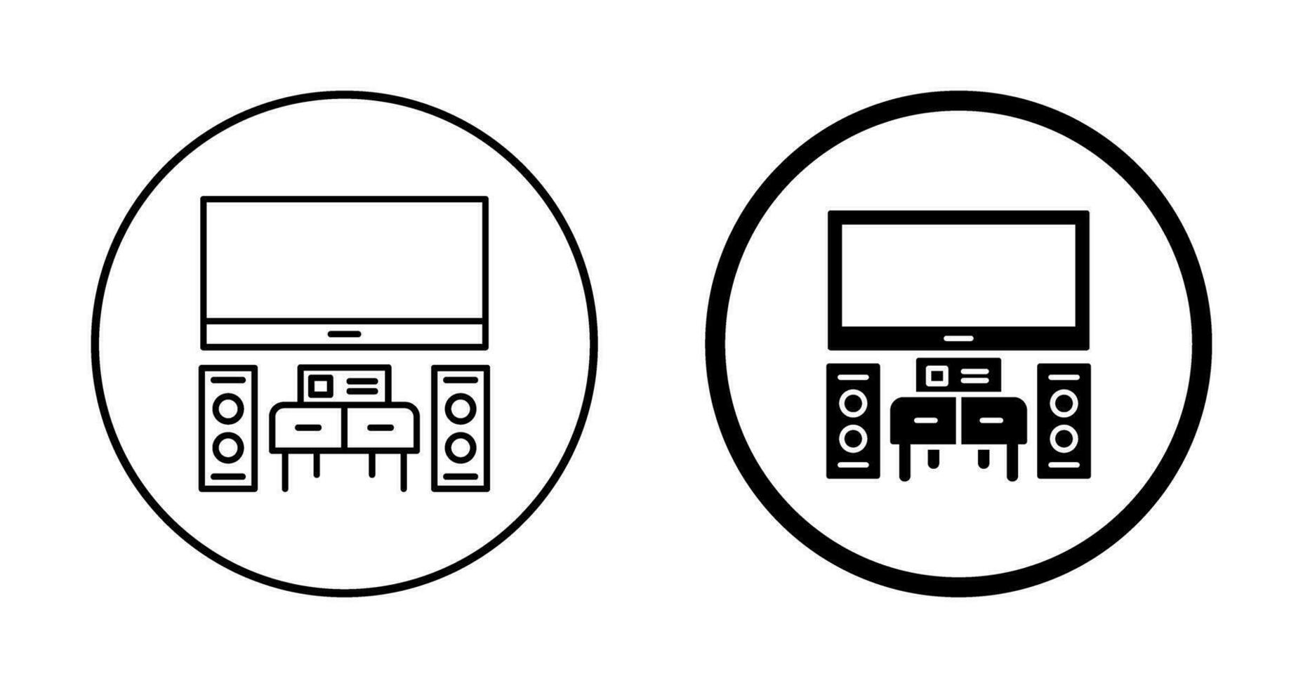 icono de vector de cine en casa