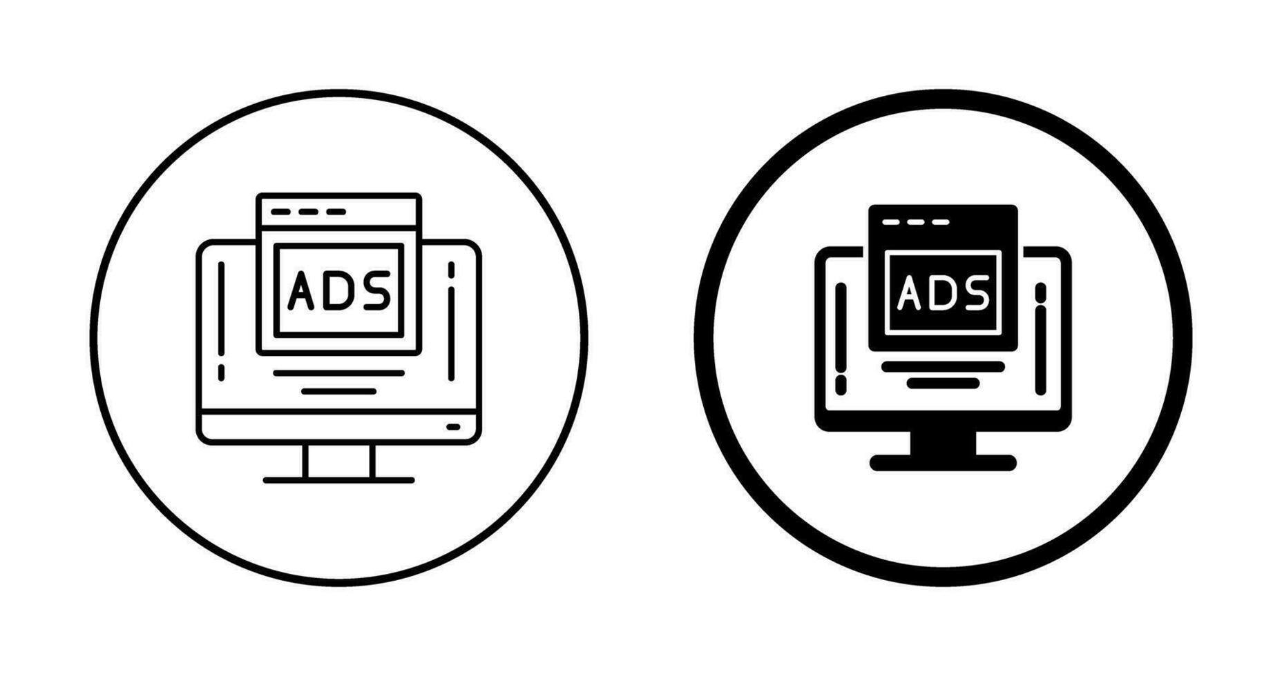 icono de vector de publicidad digital
