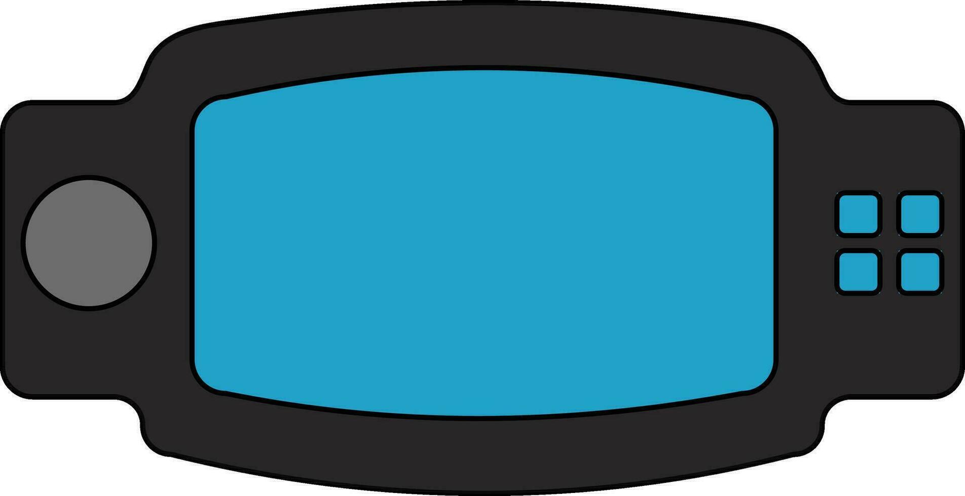 Grey and blue video game. vector