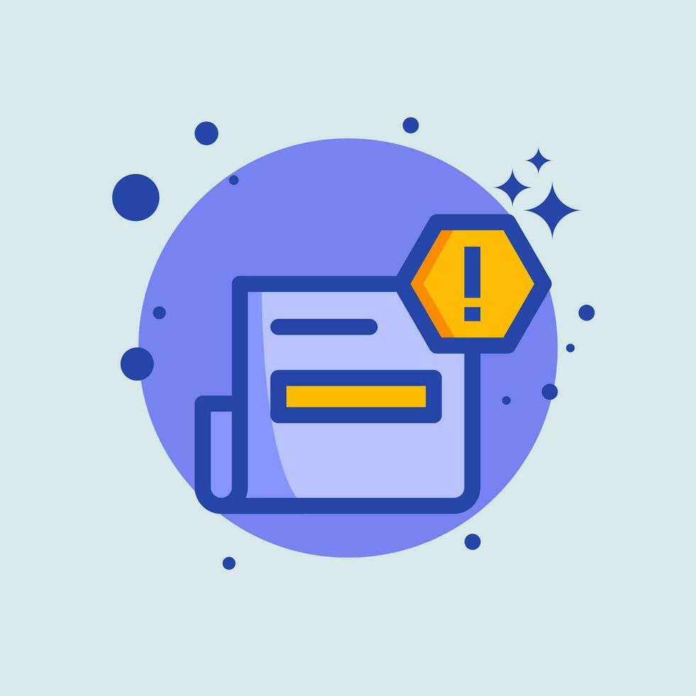 Spam flat illustration. Warning signs vector illustration.