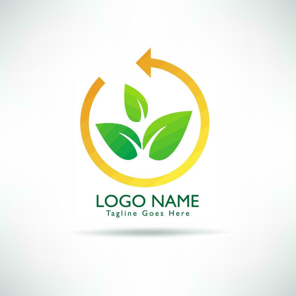 creative Green Leaf eco organic Logo design vector template. green environmental concept, ecological.