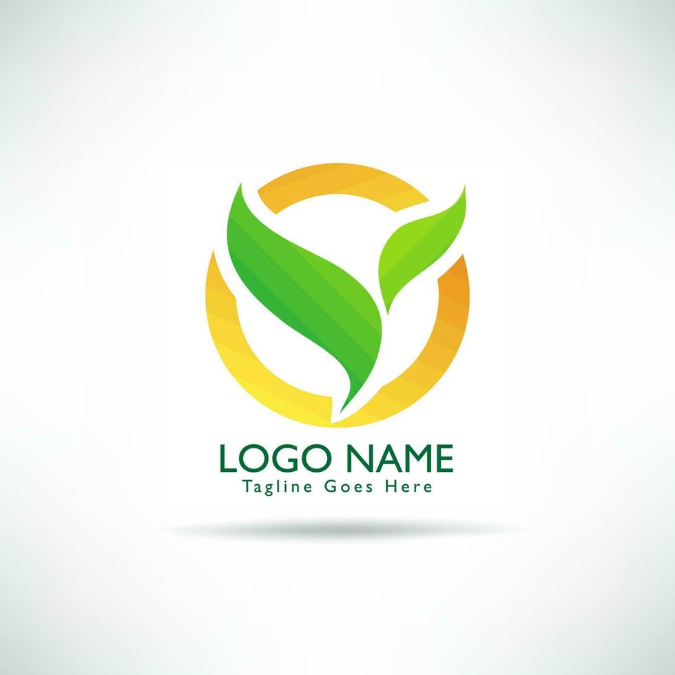 creative Green Leaf eco organic Logo design vector template. green environmental concept, ecological.