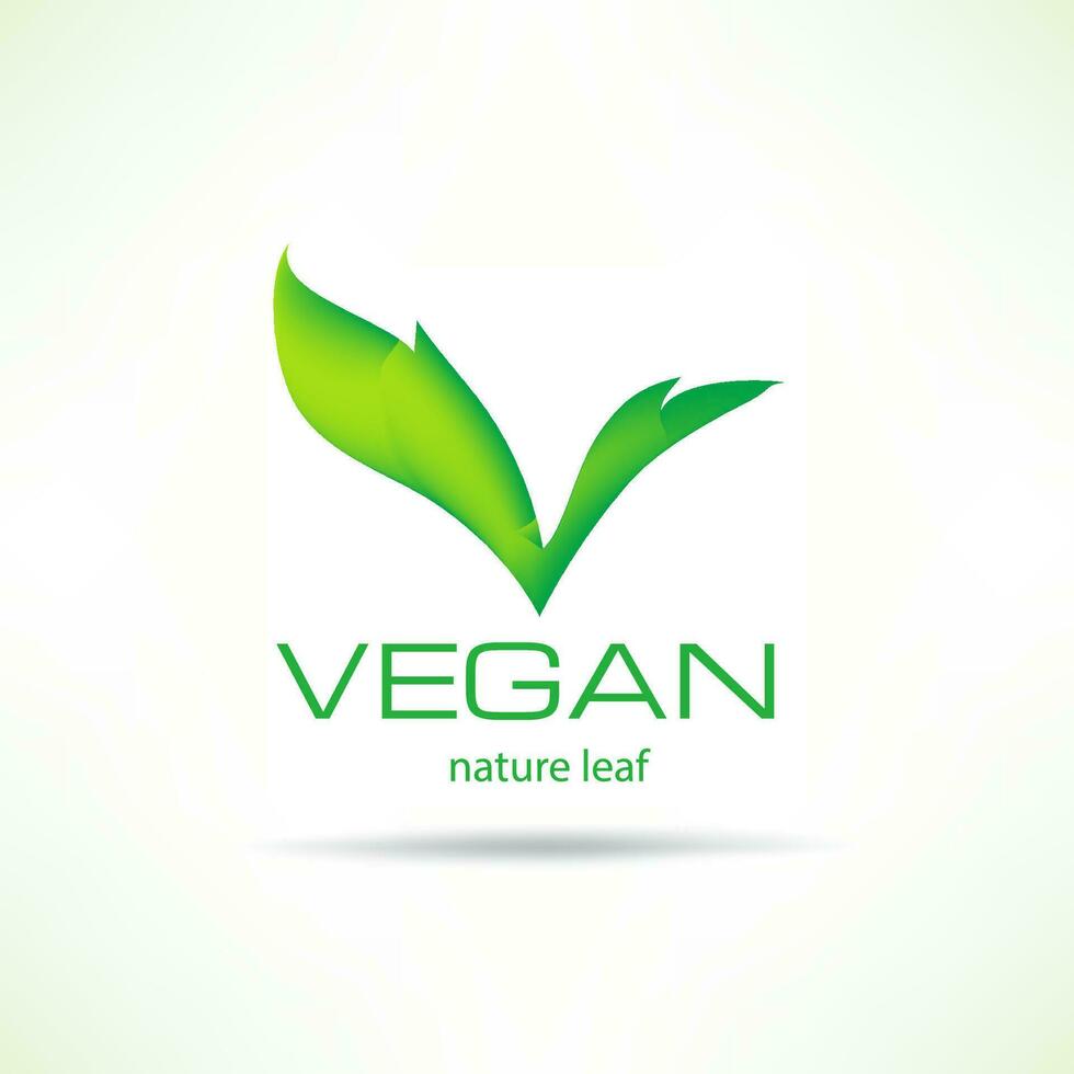 creative logo green leaf vector