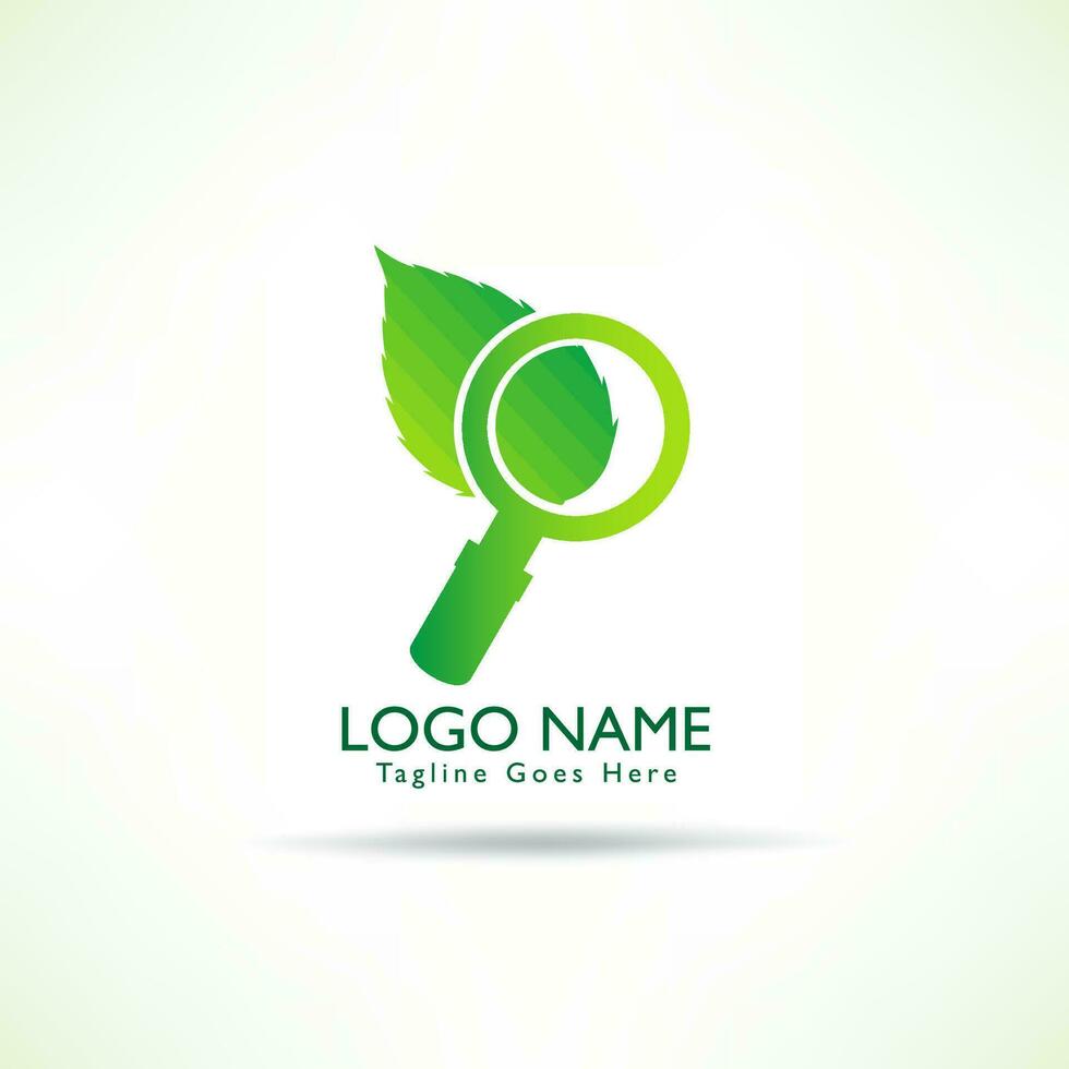 creativo logo verde hoja vector