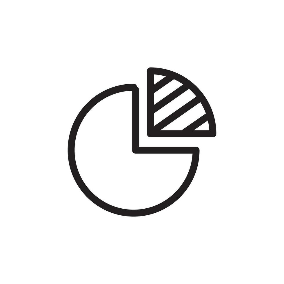 pi graph, data analysis vector icon