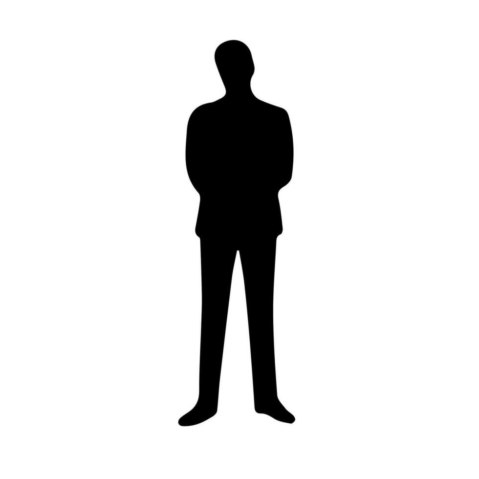 Silhouette man standing vector illustration 24887838 Vector Art at Vecteezy