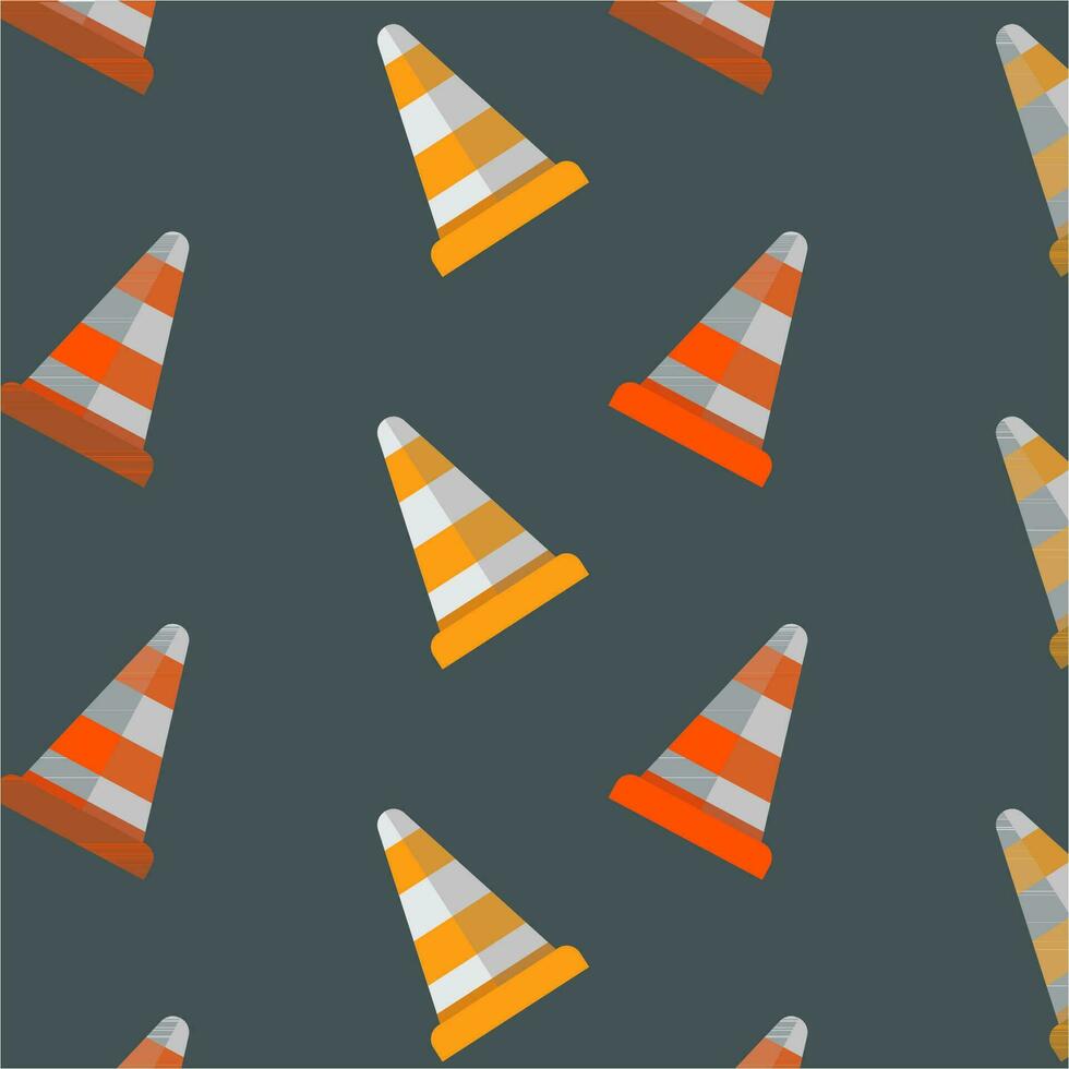 traffic cone pattern seamless vector