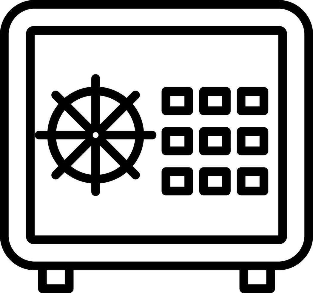 Safe locker Vector Icon Design
