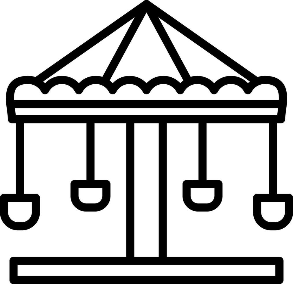 diseño de icono de vector de merry go round