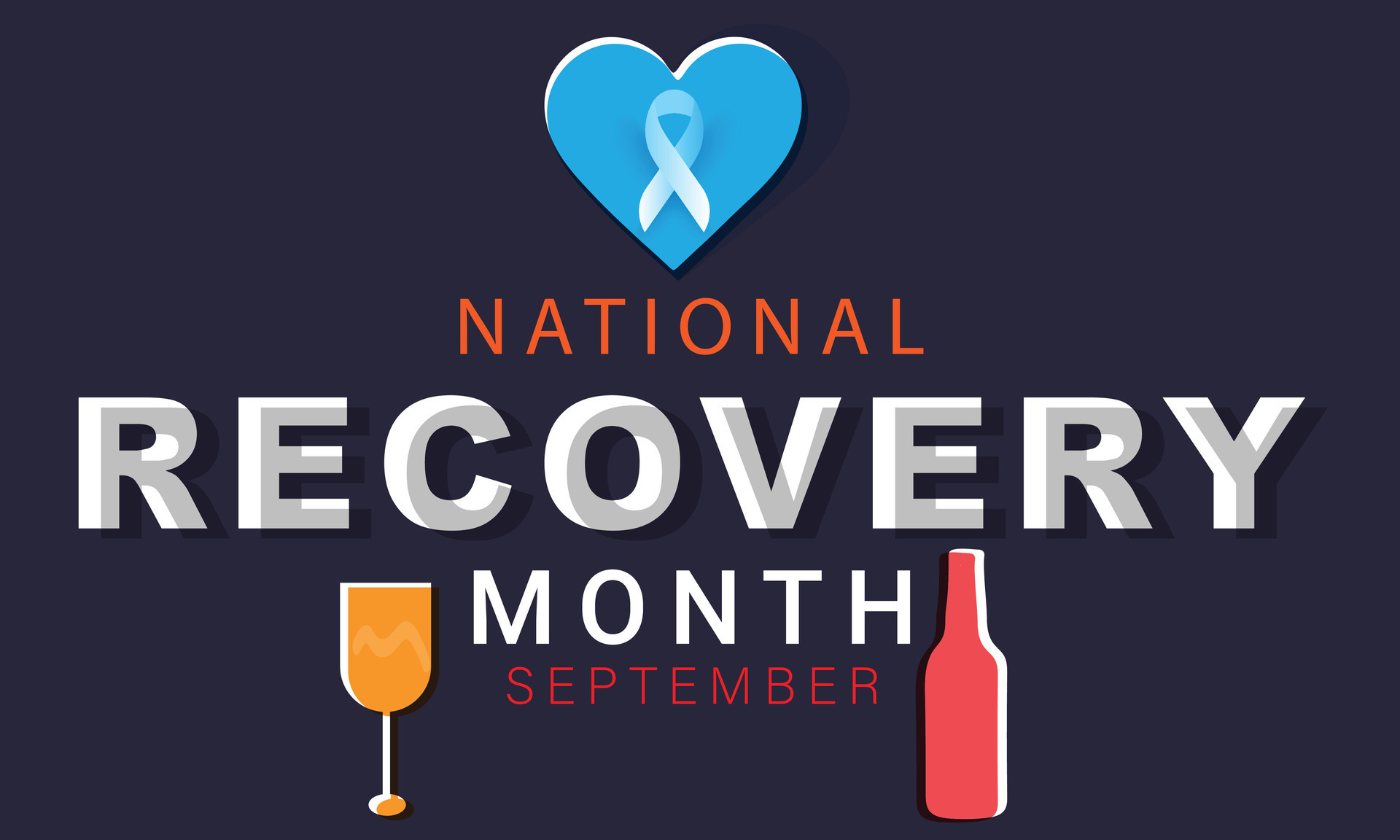 National Recovery month. background, banner, card, poster, template
