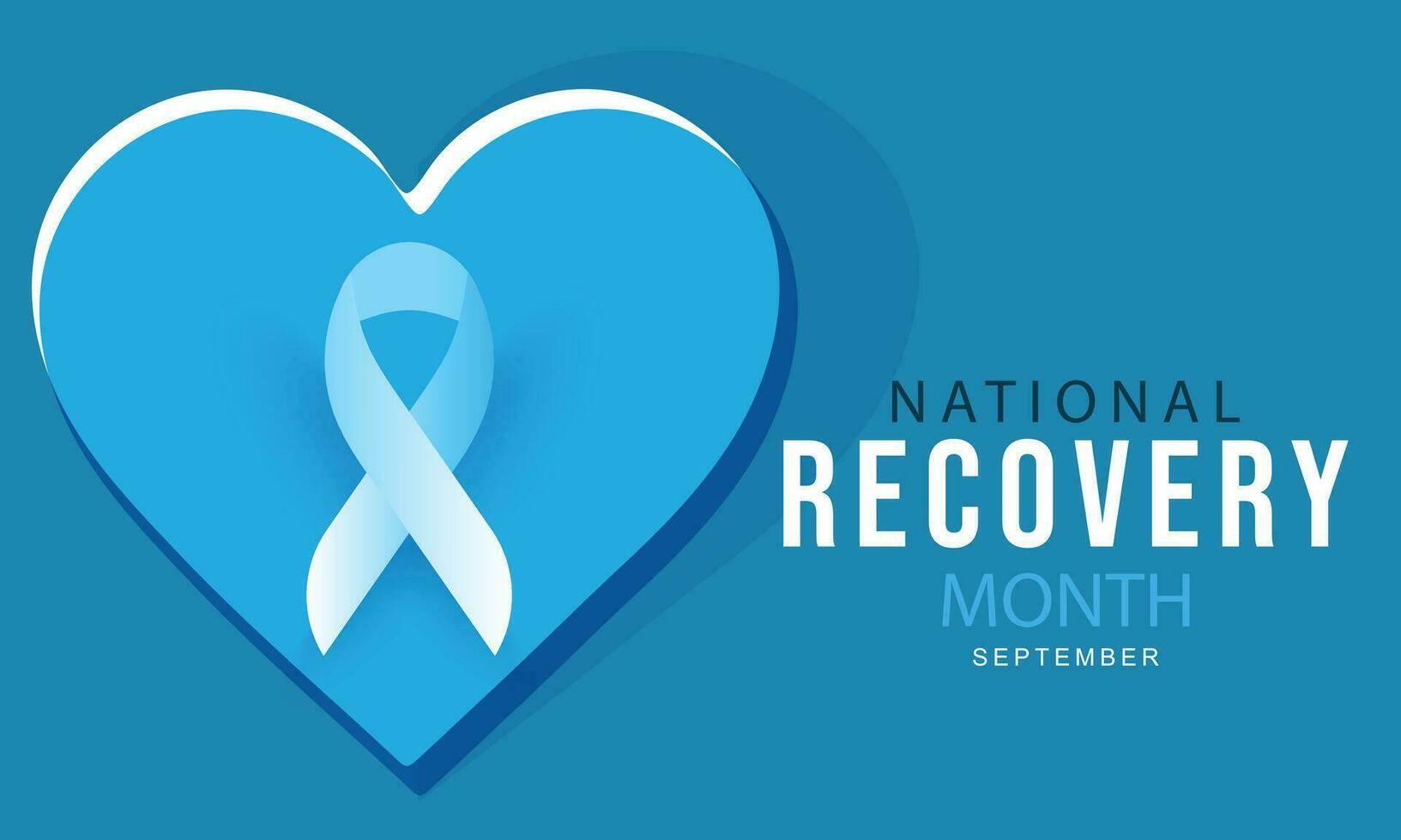 National Recovery month. background, banner, card, poster, template. Vector illustration.