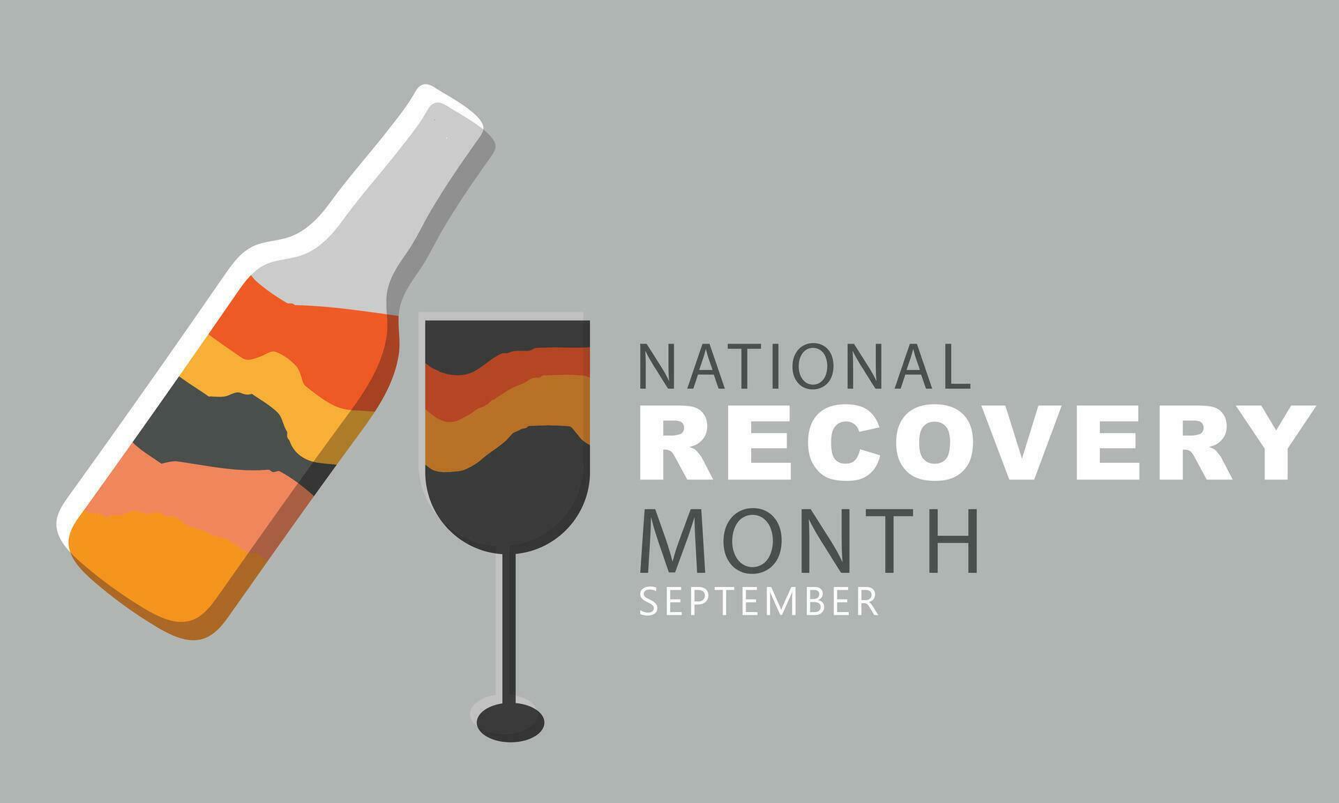 National Recovery month. background, banner, card, poster, template. Vector illustration