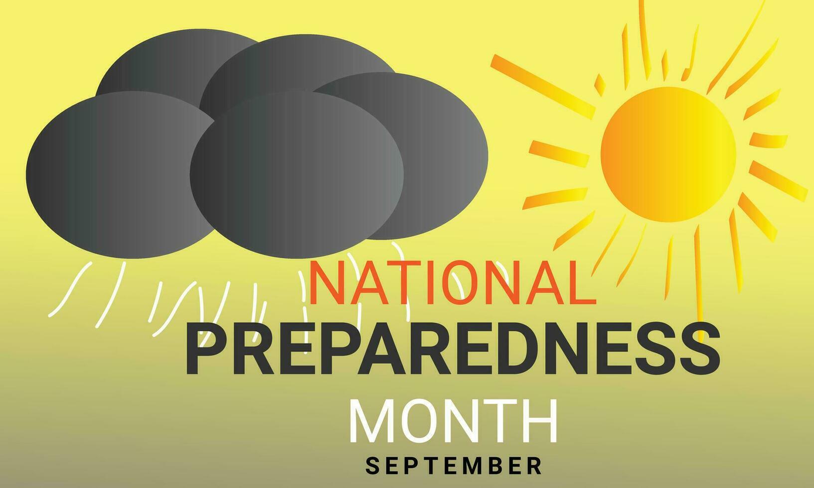 September is National Preparedness Month. background, banner, card, poster, template. Vector illustration.