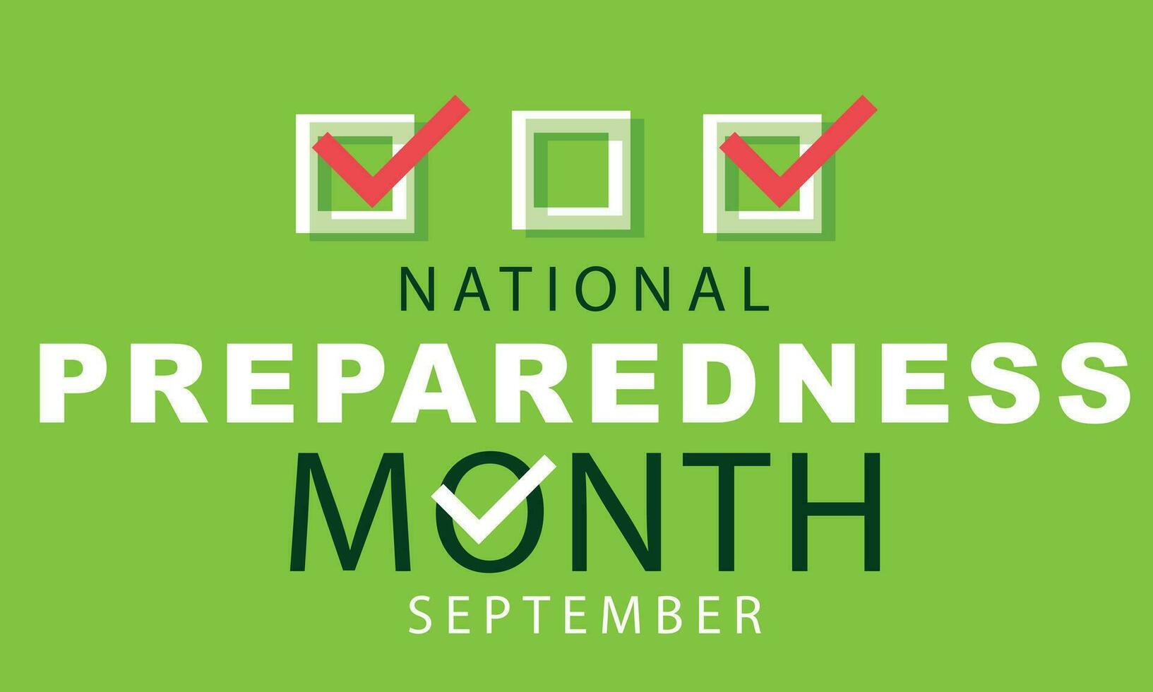 September is National Preparedness Month. background, banner, card, poster, template. Vector illustration.