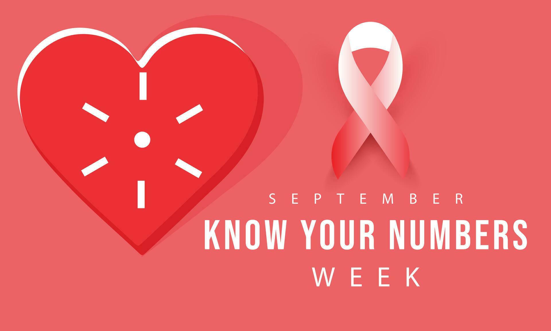 know your numbers week. background, banner, card, poster, template