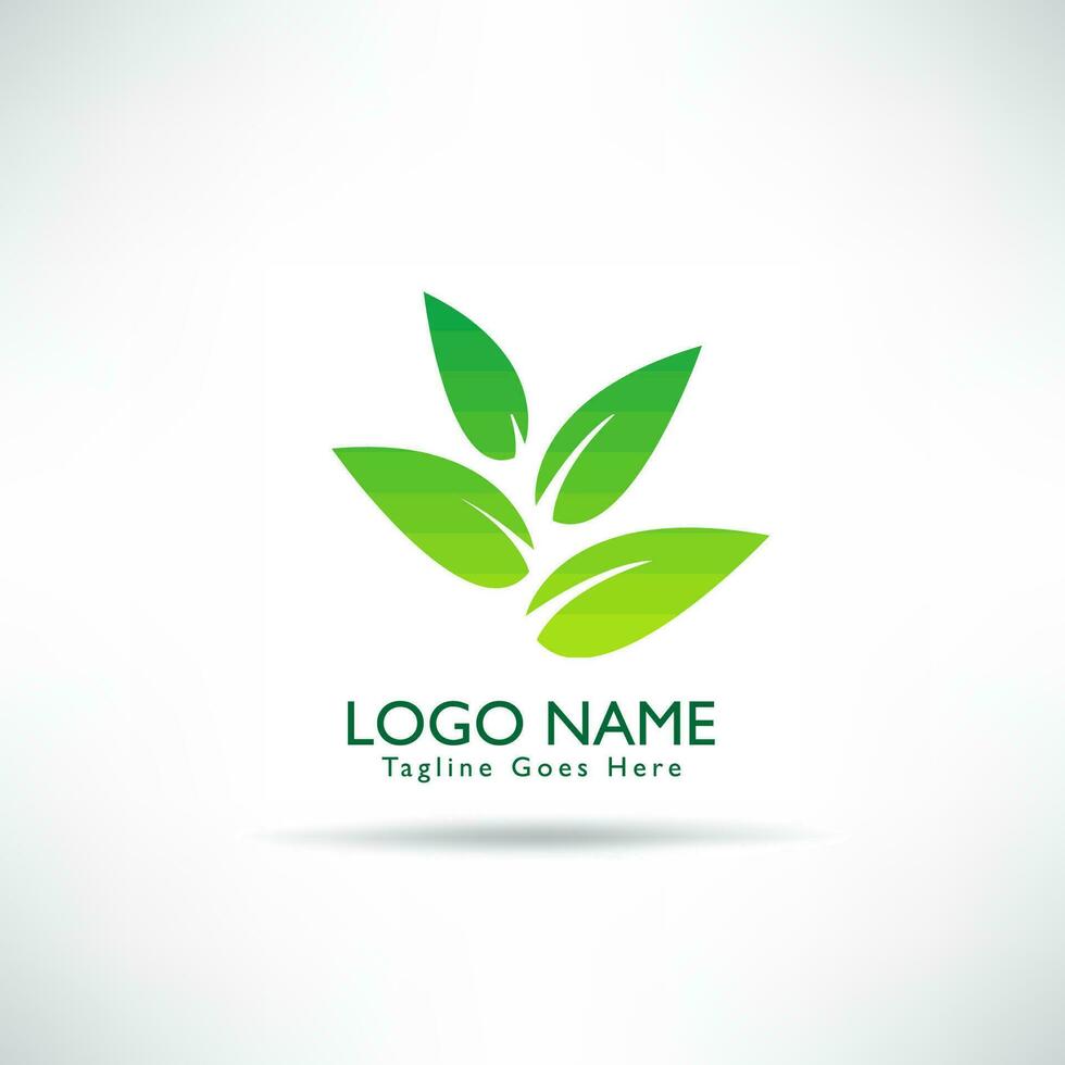 creative Green Leaf eco organic Logo design vector template. green environmental concept, ecological.