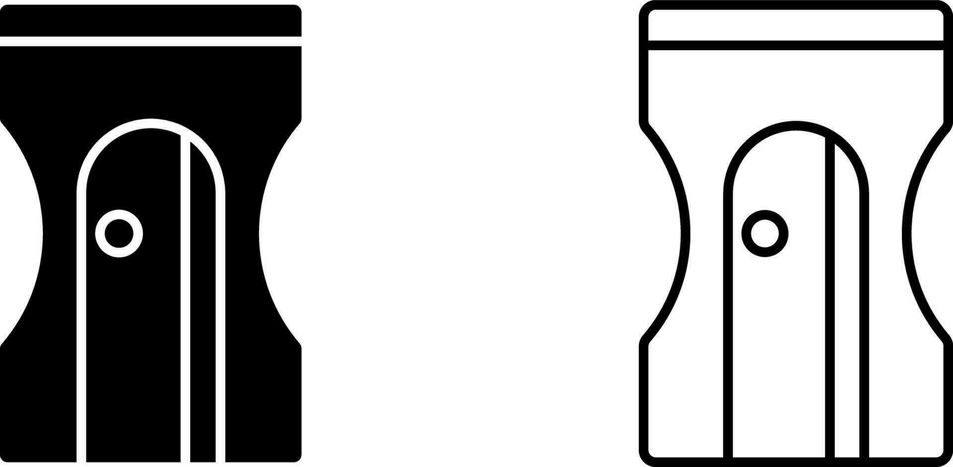 pencil sharpener icon, symbol or sign in glyph and line style. Vector illustration