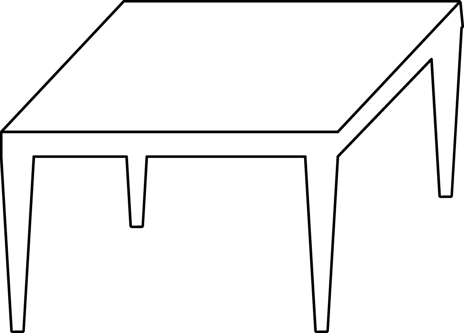 Blank table in black line art. 24888933 Vector Art at Vecteezy