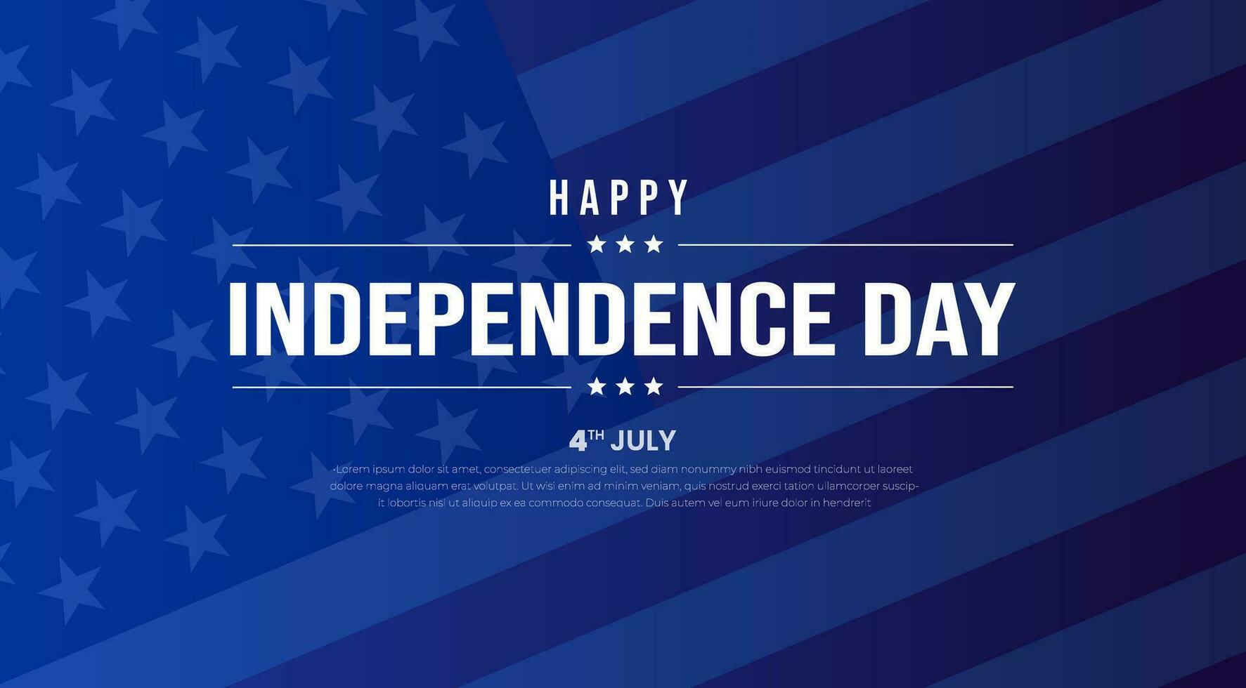 4th of July United States Independence Day celebration promotion advertising background, poster, card or banner template with American flag and typography. Independence day USA festive decoration. vector