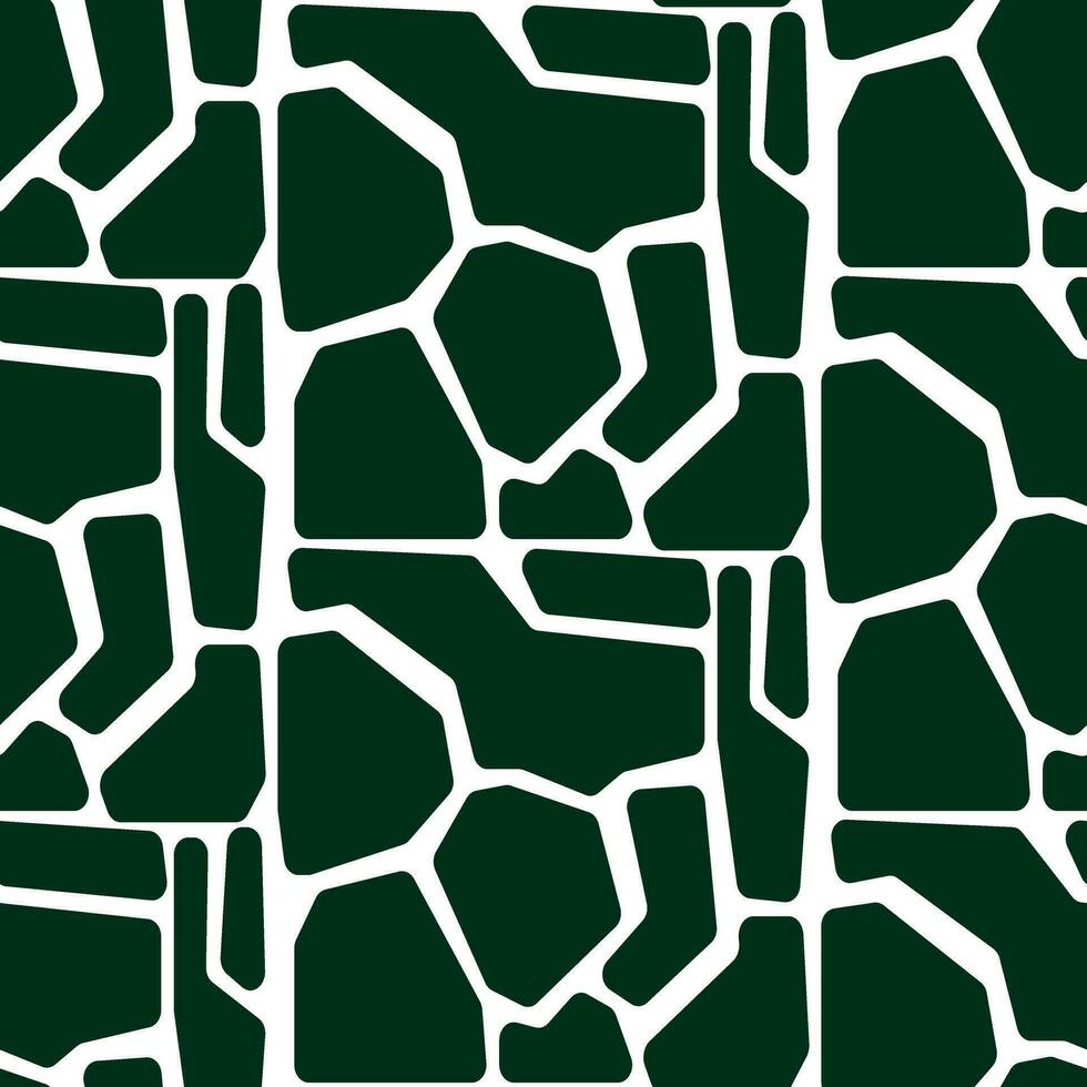 A pattern of abstract figures in the form of a mosaic for stones. Stone pattern, white-green surface, structural pattern, graphic brick, Steinmaster, geometric shell. Printing on textiles and paper vector