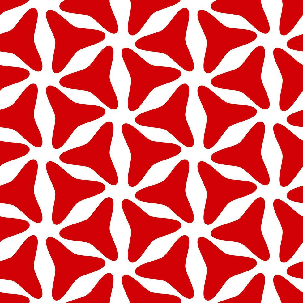 Cute abstract background with red streamlined shapes in the shape of a triangle. Decoration for gift wrapping paper, fabric, clothing, textiles, texture, scrapbook. Vector illustration