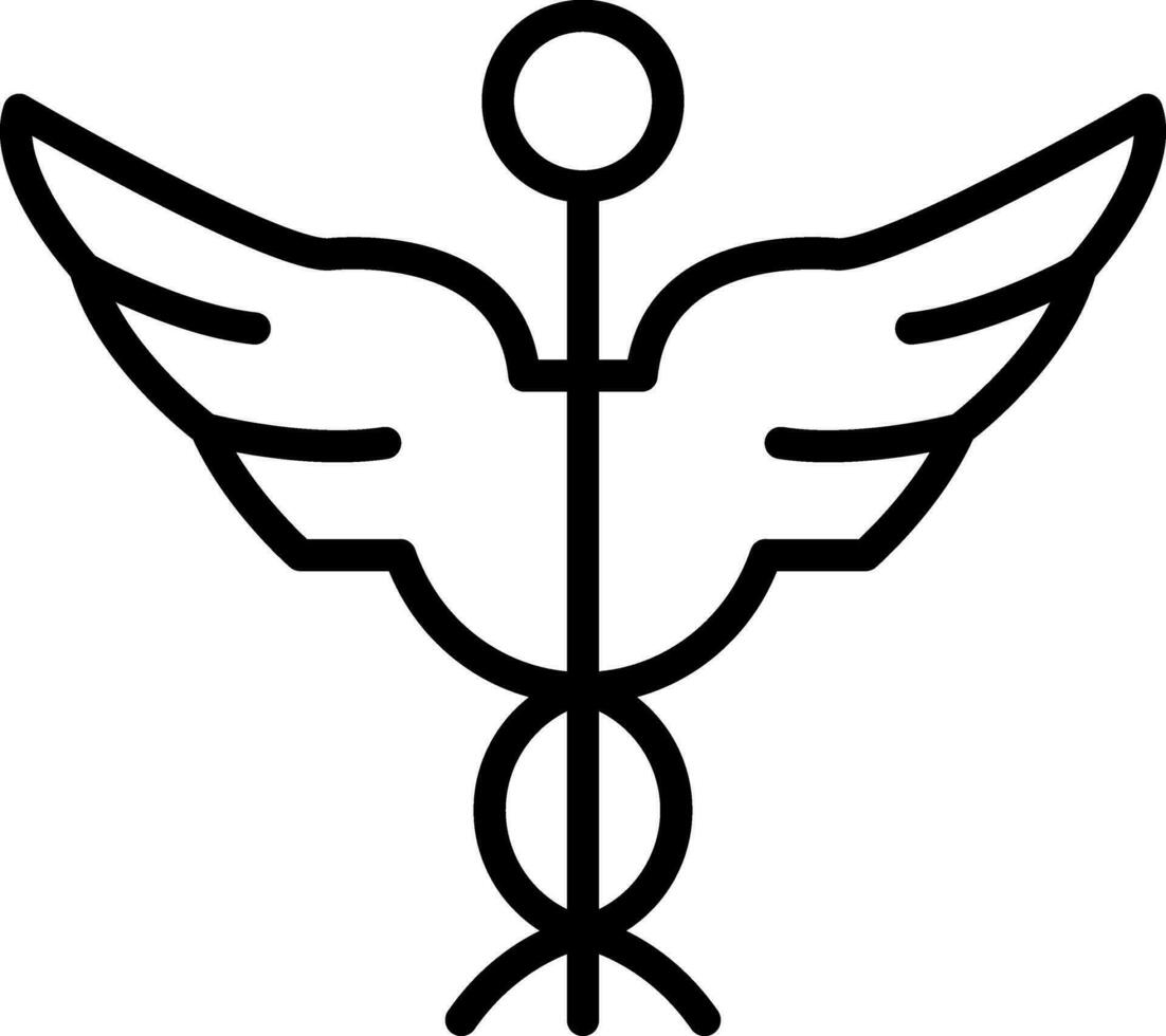 Caduceus Vector Icon Design