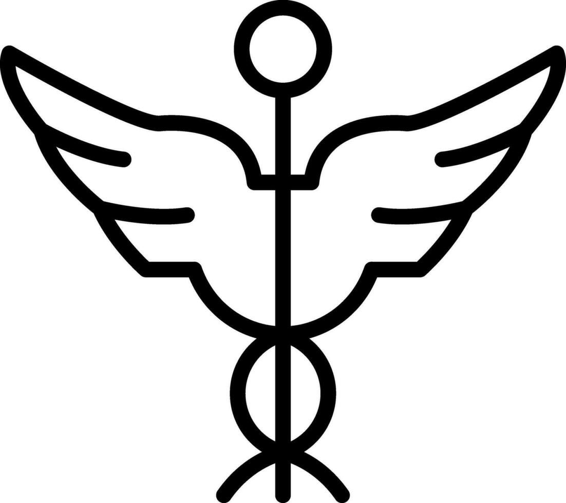 Caduceus Vector Icon Design