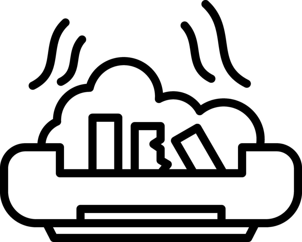 Ashtray Vector Icon Design