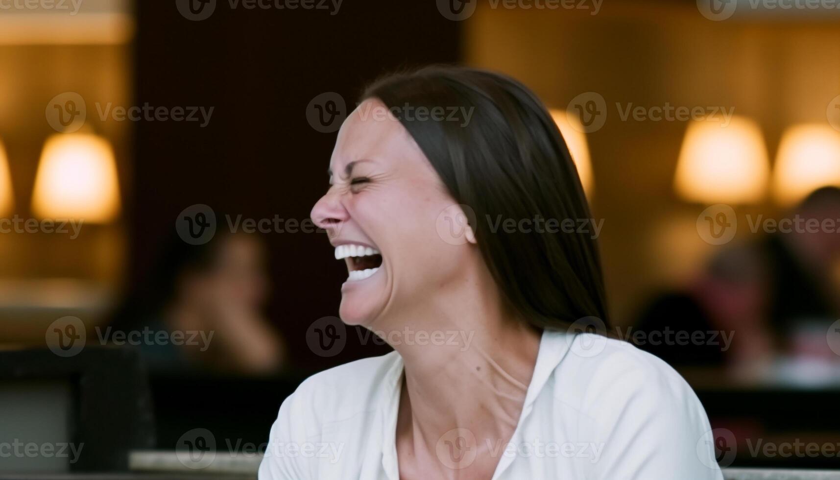 Two young women studying indoors with technology, enjoying togetherness generated by AI photo