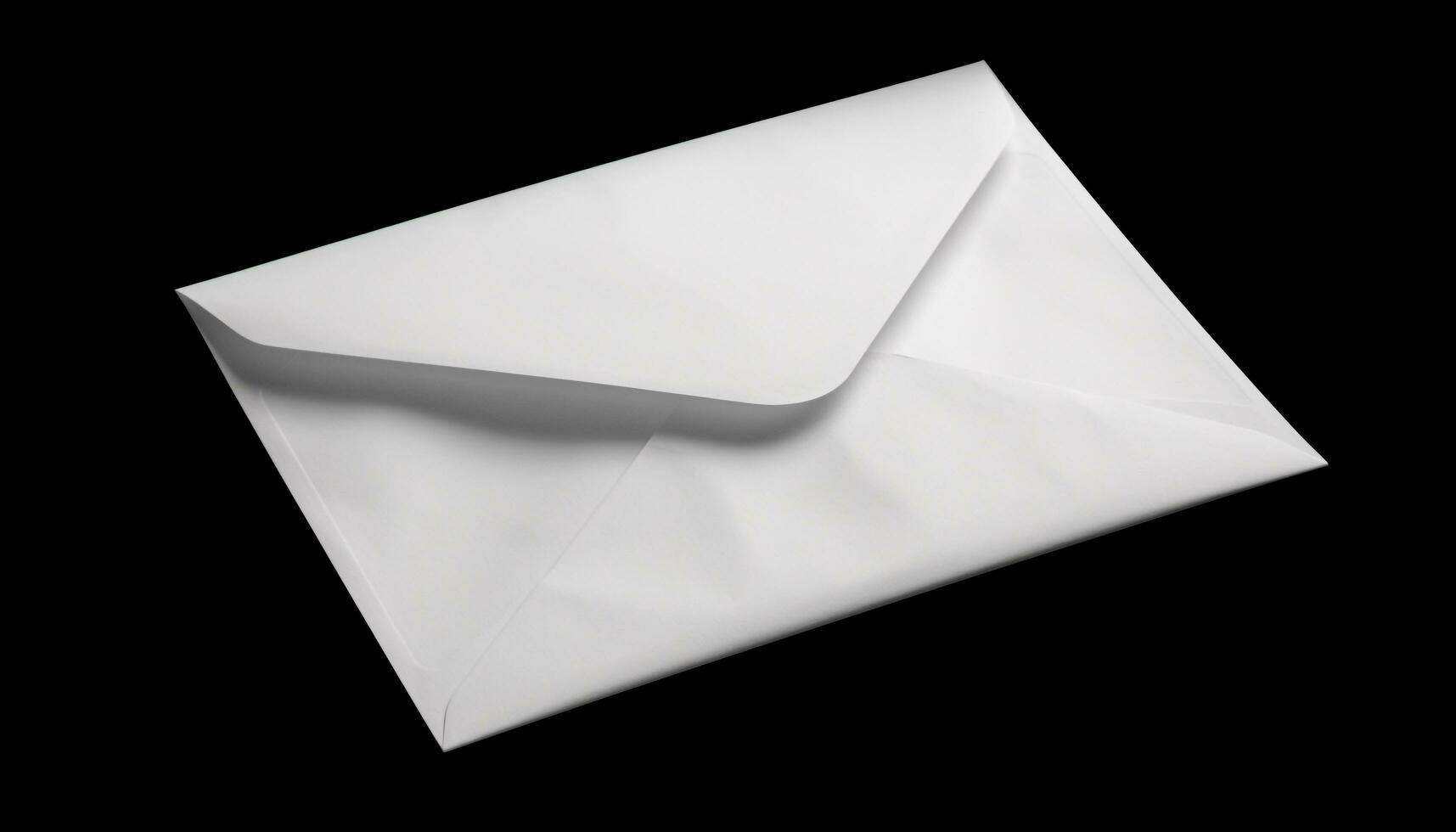 Blank envelope sending message, global communication symbol on white background generated by AI photo