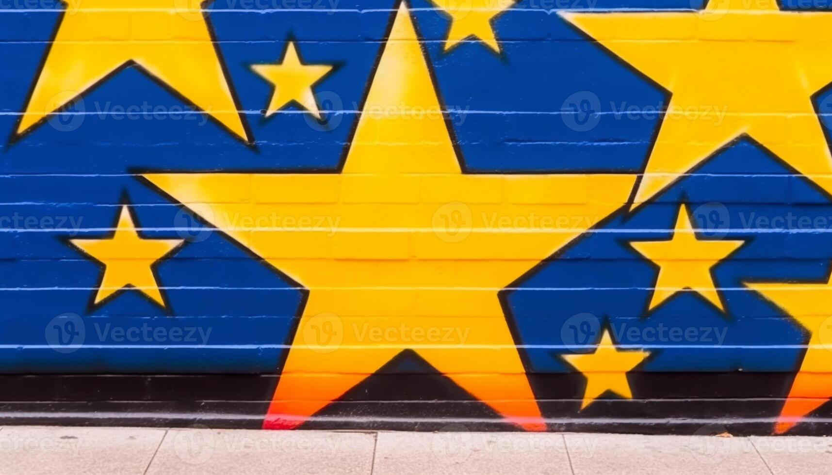 americano bandera triunfantemente olas en patriótico ciudad calle celebracion generado por ai foto