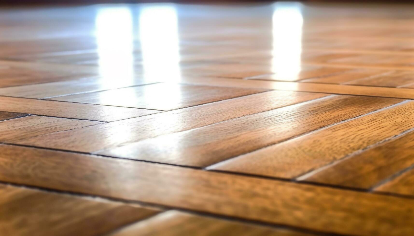 Hardwood flooring plank pattern creates modern home interior design backdrop generated by AI photo