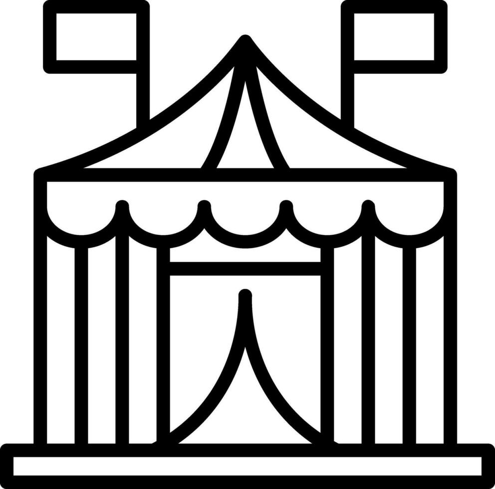 diseño de icono de vector de carpa de circo