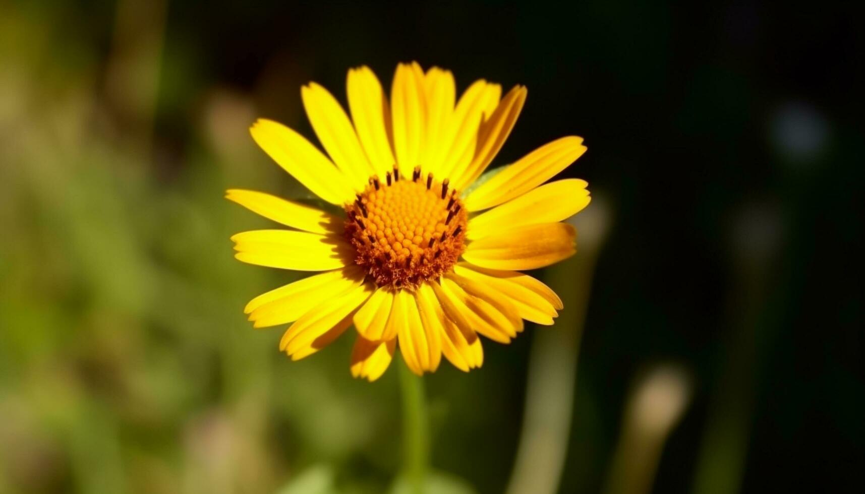 vibrante amarillo girasol flores en un Fresco verde prado generado por ai foto