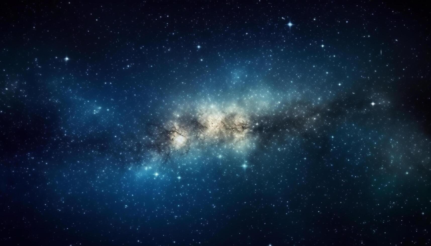 noche cielo iluminado por brillante estrella sendero y espiral galaxia generado por ai foto