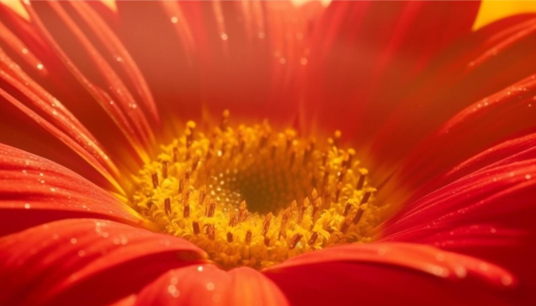 vibrante girasol polen brilla en rociado verano luz de sol al aire libre generado por ai foto