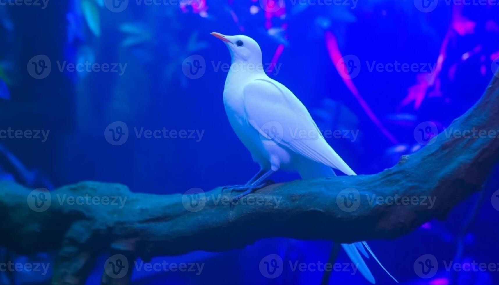 Colorful fish swim in tranquil blue waters of tropical reef generated by AI photo