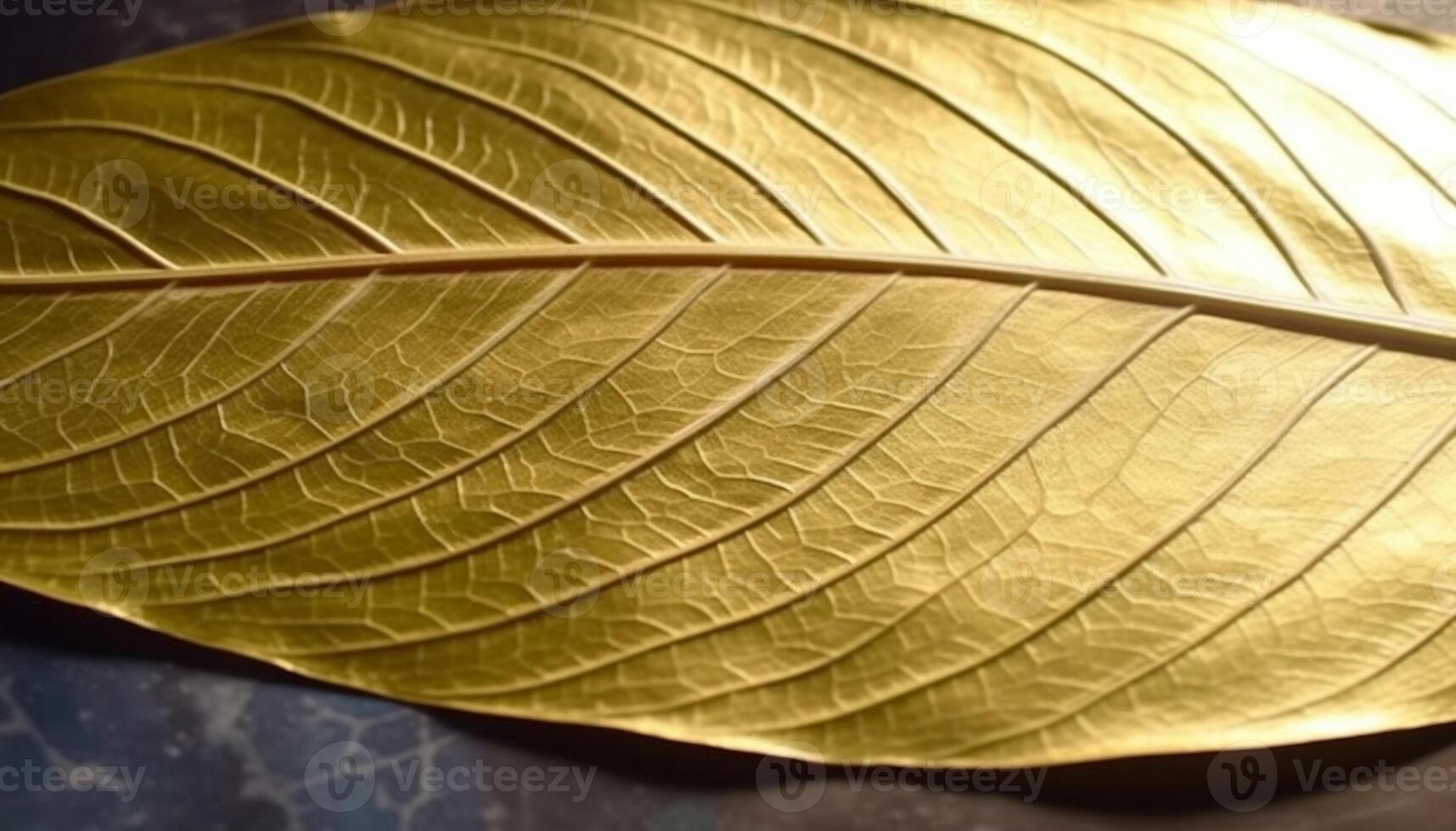 Vibrant leaf vein pattern in macro, a botanical beauty backdrop generated by AI photo