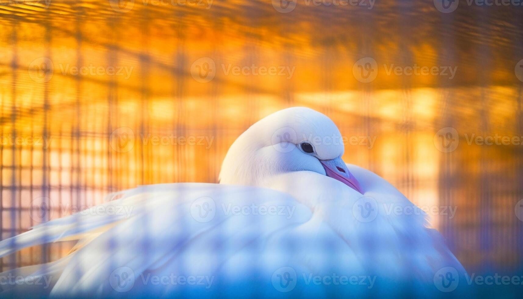 Seagull flying close up, blue feathered elegance in nature beauty generated by AI photo