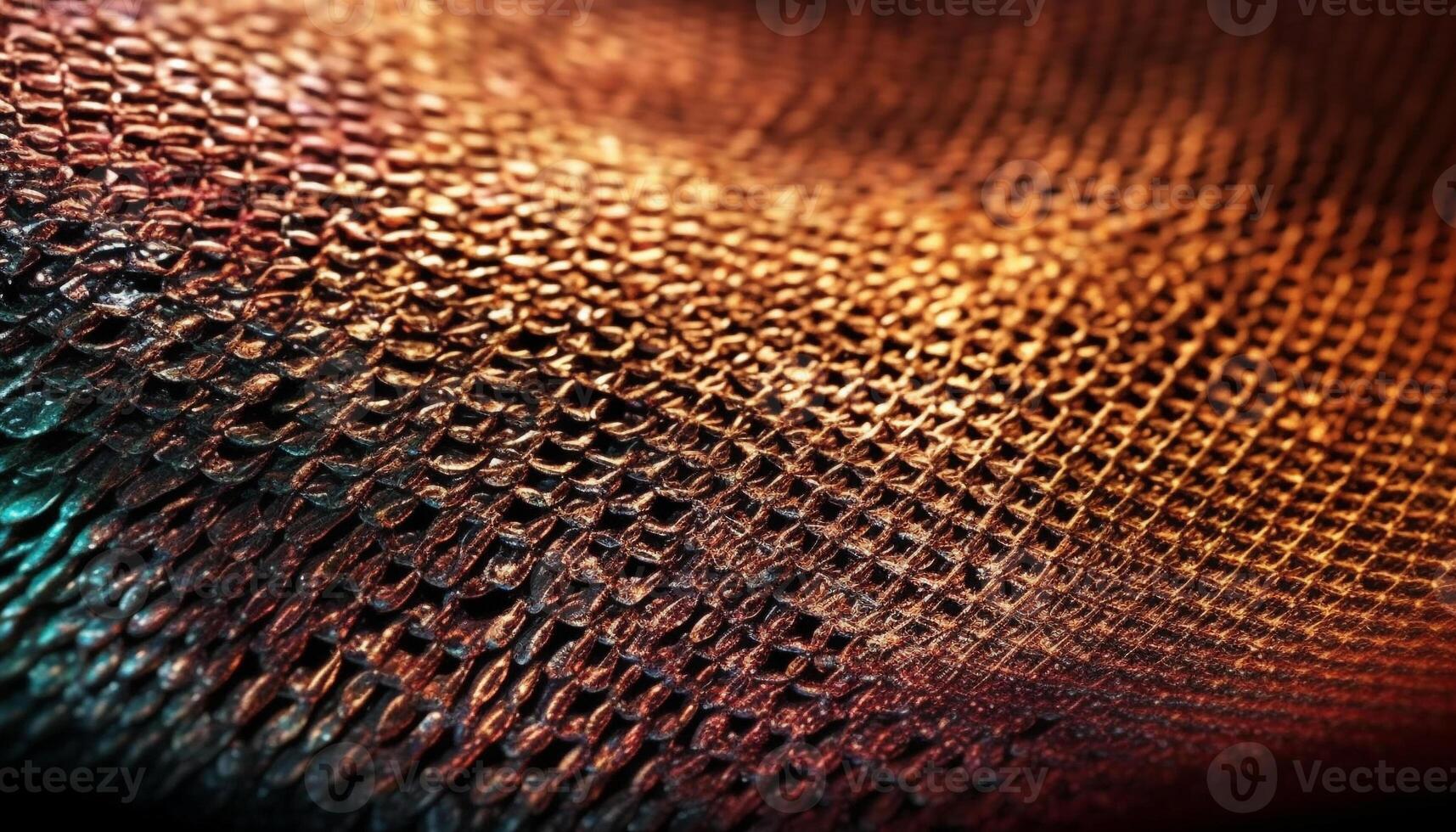 Retro animal skin textile design on shiny gold backdrop generated by AI photo