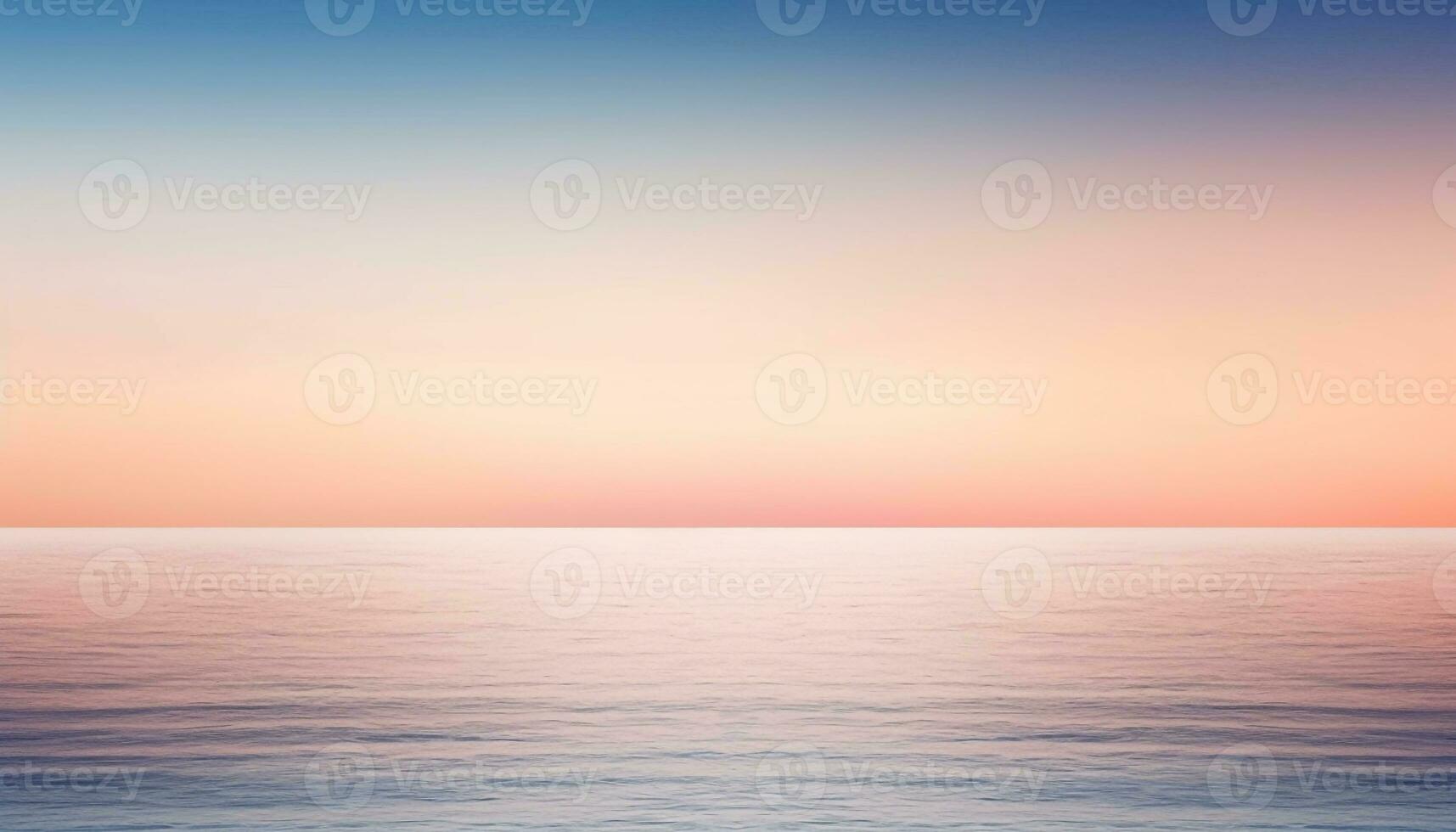 Vibrant sunset over tranquil seascape, an idyllic beauty in nature generated by AI photo
