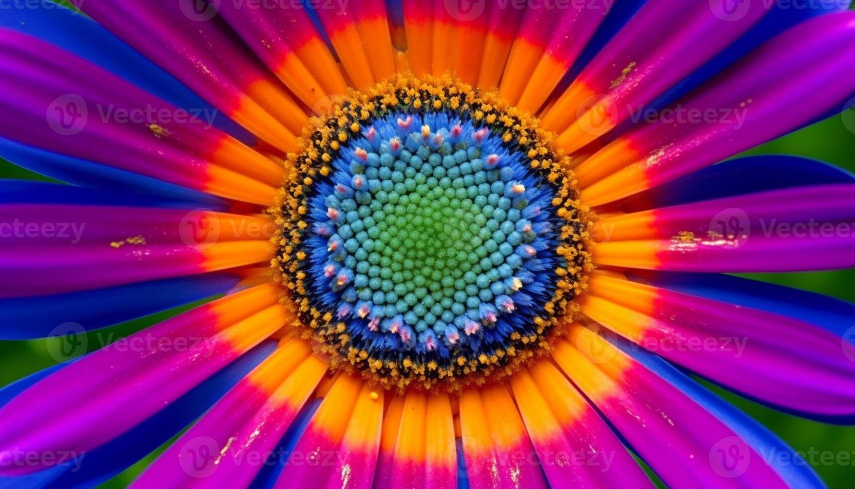 Vibrant gerbera daisy, a single flower in nature beauty generated by AI photo