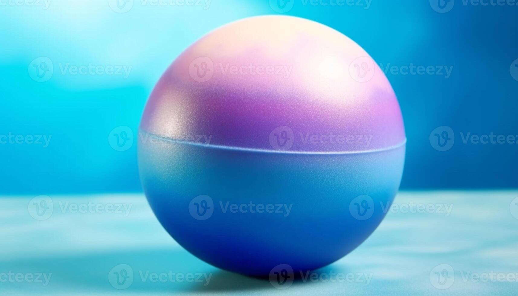 Bright blue sphere levitates in abstract celebration of Christianity generated by AI photo