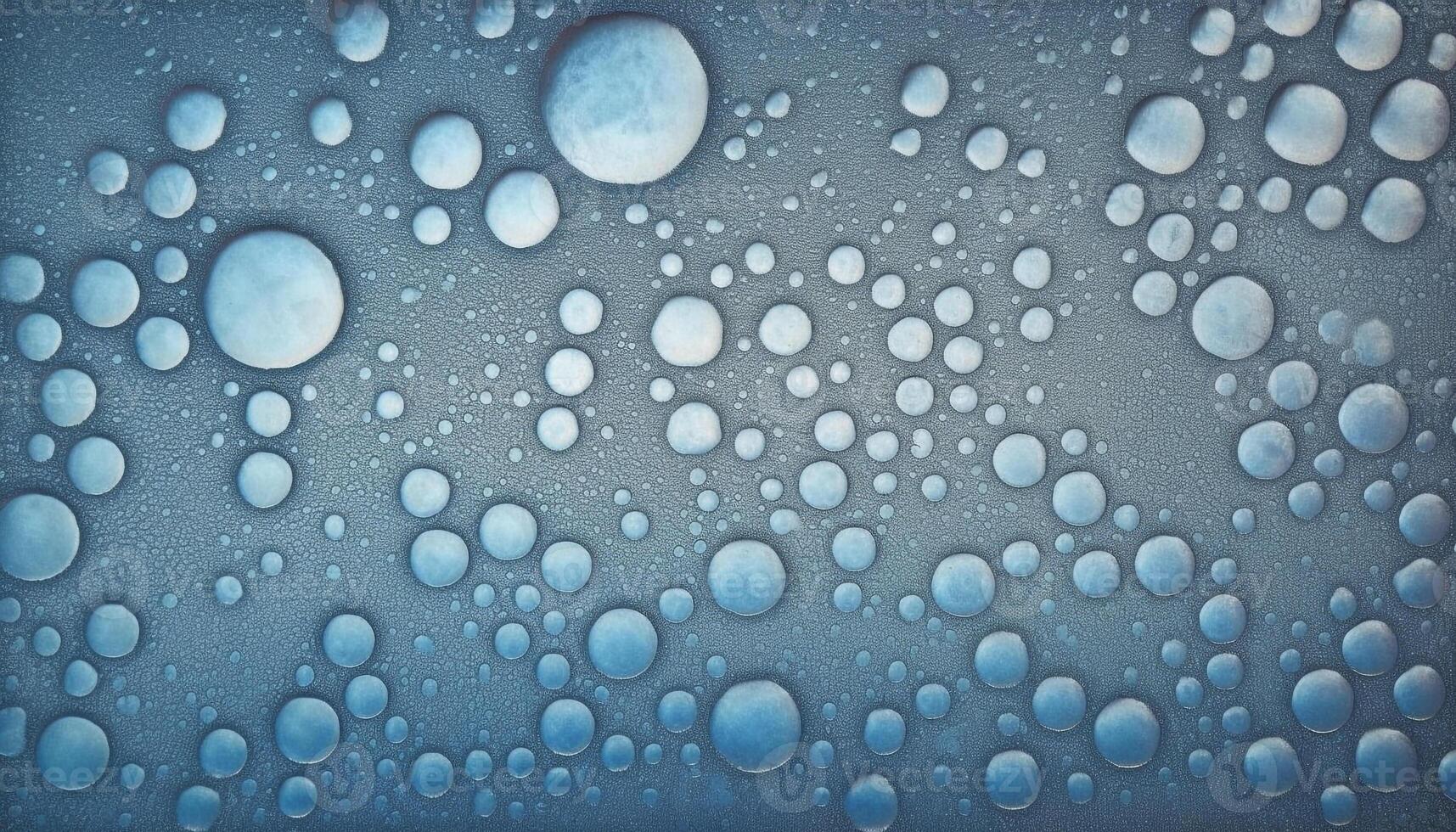 Abstract blue wallpaper spray creates shiny wet surface level design generated by AI photo