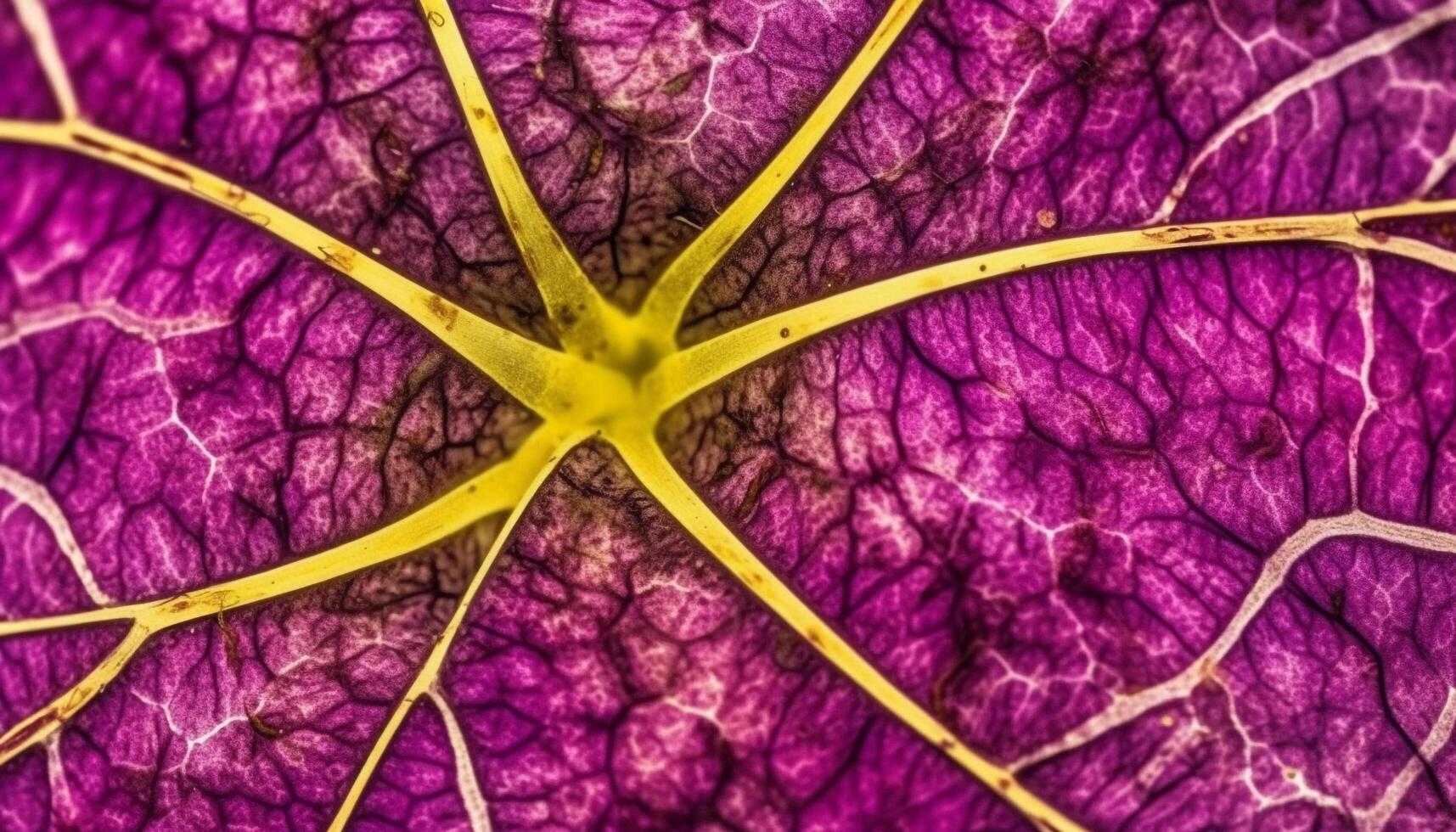 Abstract leaf pattern reveals intricate plant cell biology in macro generated by AI photo