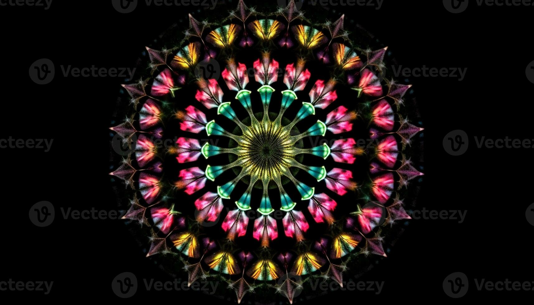 Geometric shapes blend in abstract pattern, creating a mesmerizing design generated by AI photo