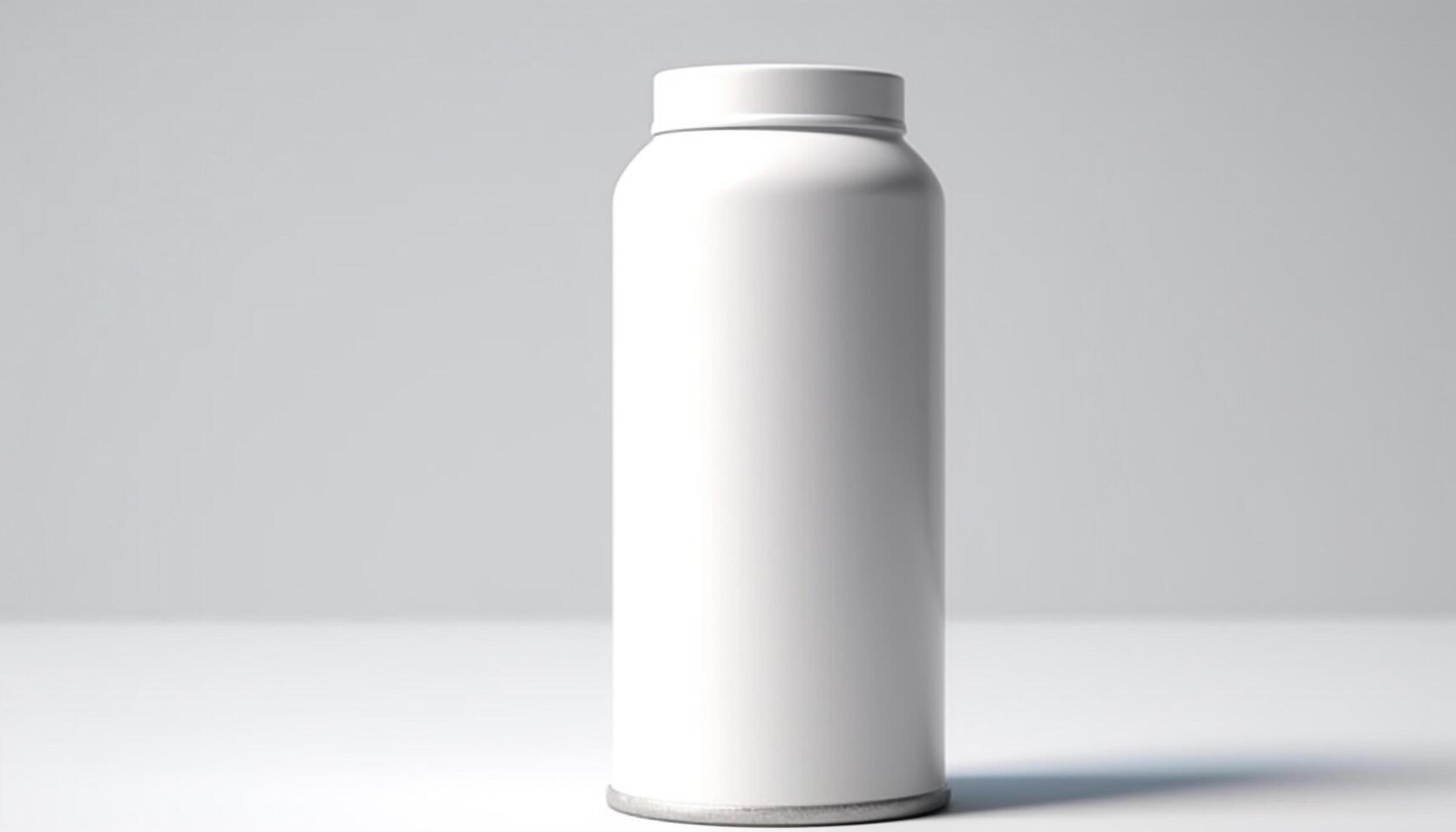 Clean white background showcases single bottle of fresh water generated by AI photo